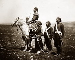 Исмаил Паша на коне, с турецкими офицерами